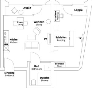 Floor plan PM-AM Apartments GmbH Apartment Category L